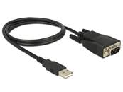 Adaptateur USB 2.0 Type-A mâle > 1 x Serial RS-232 DB9 mâle avec protection par vis et écrous ESD