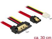 Câble SATA 6 Gb/s 7 broches femelle + alimentation Disquette 4 broches femelle > SATA 22 broches fem