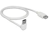 Câble d'extension EASY-USB 2.0 Type-A mâle coudé vers le haut / bas > USB 2.0 Type-A femelle blanc 1