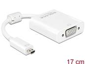 Adaptateur HDMI Micro-D mâle > VGA femelle avec audio blanc