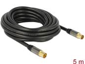 Câble d’antenne IEC mâle > IEC femelle RG-6/U 5 m noir