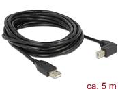 Câble USB 2.0 Type-A mâle > USB 2.0 Type-B mâle coudé 5 m noir