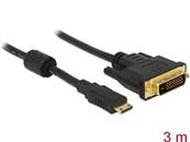 Câble HDMI Mini-C mâle > DVI 24+1 mâle 3 m