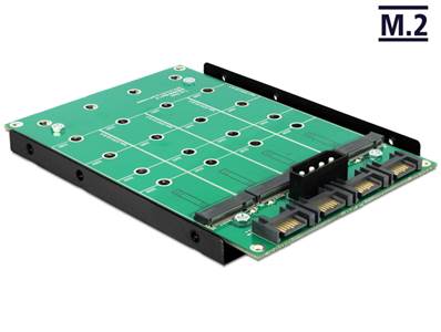 Convertisseur 4 x SATA 7 broches de 3.5″ > 4 x M.2 NGFF