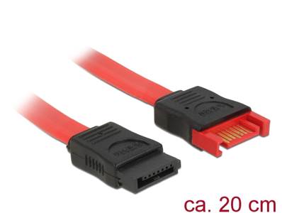 Câble d'extension SATA 6 Gb/s mâle > SATA femelle 20 cm rouge