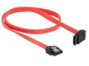 Câble SATA 6 Gb/s mâle droit > SATA mâle coudé vers le haut 50 cm métal rouge