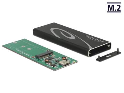 Boîtier externe M.2 SSD 60 mm > SuperSpeed USB 10 Gbps (USB 3.1 Gen 2) USB Type-C™ femelle