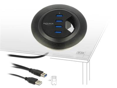 Hub de bureau USB 3.0 à 4 ports