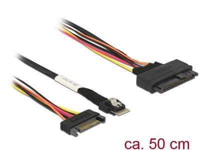 Cable Slim SAS SFF-8654 4i > SAS SFF-8639 50 cm