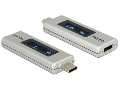 Adaptateur USB Type-C™ PD avec indicateur OLED de tension et intensité, bidirectionnel