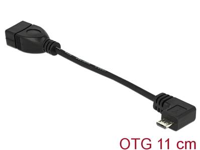 Câble OTG USB Femelle Vers Micro-USB Coudé Blanc - Pour Google Nexus 7/10 Etc. (neuf)