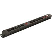 Multiprise parasurtenseur double interrupteurs10 prises 1.50m
