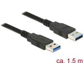 Câble USB 3.0 Type-A mâle > USB 3.0 Type-A mâle 1,5 m noir